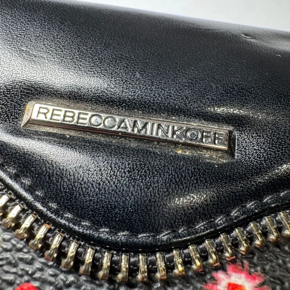 Rebecca Minkoff Case-Mate Leather Floral iPhone 6 Plus Wallet Wristlet Case Blk